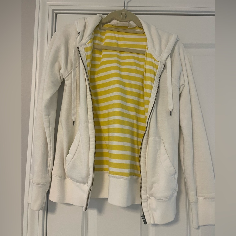 White Terry hoody coat